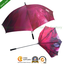 Modificado para requisitos particulares haciendo publicidad del paraguas de Golf con el Panel completo de impresión (GOL - 0027FC)